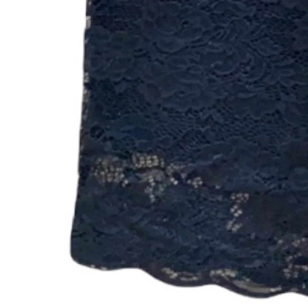 Embroidered Lace Mesh Dressy Black Shorts Pull On Comfort Elastic Waist Size 3X